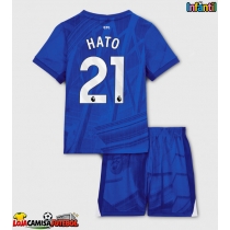 Camisa de Futebol Chelsea Jorrel Hato #21 Equipamento Principal Infantil 2025-26 Manga Curta (+ Calças curtas)